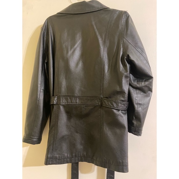 Vintage black leather jacket - Picture 2 of 3